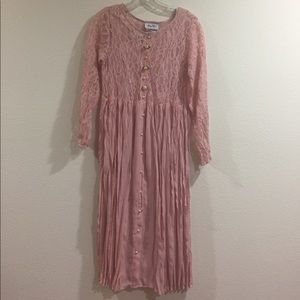 Lace two piece girls dress